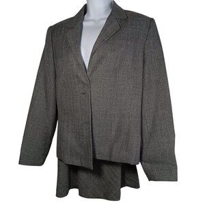 Larry Levine Charcoal Gray Textured Blazer
